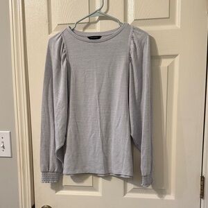 Banana Republic Light Gray/Silver Long Sleeve Top